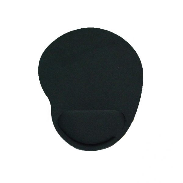 Ronde Muismat met ondersteuning voor Pols - Zwart