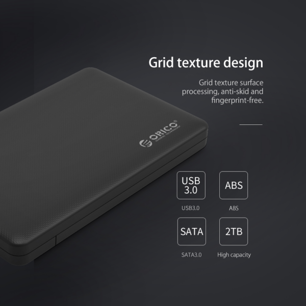 Orico - Harde Schijf Behuizing 2,5 inch SATA HDD/SSD - USB 3.0 - Zwart