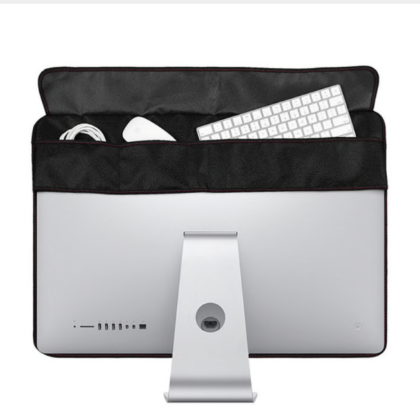 Stofkap voor iMac 21 inch/27 inch - met opbergvak voor muis en keyboard - zwart Stofkap voor iMac 21 inch/27 inch - met opbergvak voor muis en keyboard - zwart