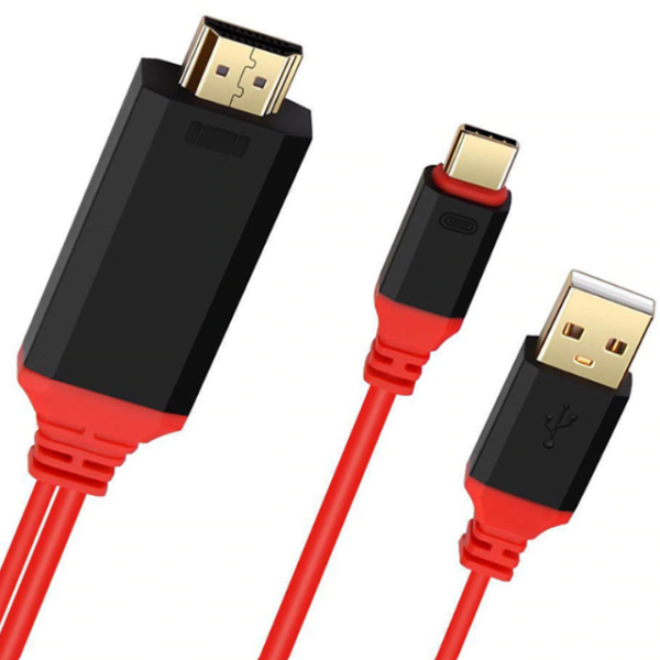 USB-C naar HDMI Kabel 2M Rood