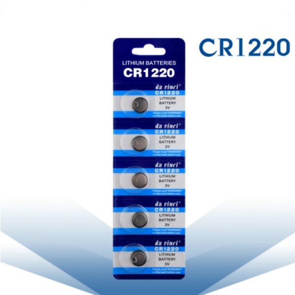 CR1220 3V Lithium Knoopcel Batterij - 5 Stuks