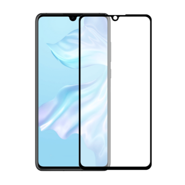 Huawei P30 Lite Tempered Glass (Screen Protector) Full Cover (Zwart) Huawei P30 Lite Tempered Glass (Screen Protector) Full Cover (Zwart)